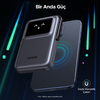  Ugreen - Vezeték nélküli Power Bank Uno PB572 (45327) - MagSafe, Gyors töltés, TFT kijelző, Állvány, 10000mAh, USB-C, 20W, 5V/3A - Szürke - 0. kép
