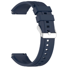  Techsuit - Óraszíj 18mm (W075) - Huawei Watch GT 4 (41mm)/W1/Honor Watch S1/Garmin Venu 2S/Vivoactive 4S - Tengerészkék