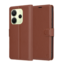 Techsuit - Bőr Tok - Xiaomi Redmi Note 14 4G (164,84 x 78,15 x 8,16mm) - Barna tok