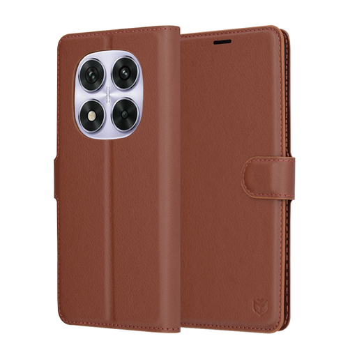 Techsuit - Bőr Tok - Xiaomi Redmi Note 14 Pro - Barna tok Techsuit - Bőr Tok - Xiaomi Redmi Note 14 Pro - Barna tok