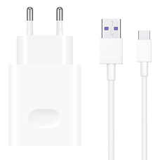 HUAWEI CP404B SuperCharge hálózati töltő adapter (Max 22.5W SE) + USB Type-C 1m kábel fehér