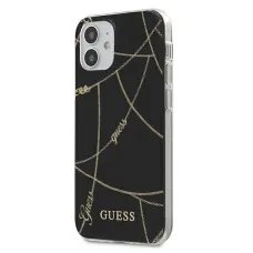 iPhone 12 mini Guess Gold Chain GUHCP12SPCUCHBK tok fekete