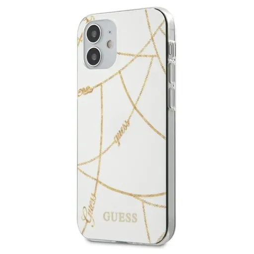 iPhone 12 mini Guess Gold Chain GUHCP12SPCUCHWH tok fehér iPhone 12 mini Guess Gold Chain GUHCP12SPCUCHWH tok fehér