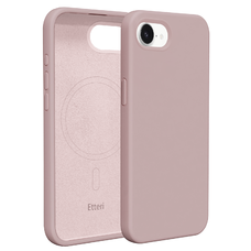 Etteri Szilikon Mag tok iPhone 16e-hez világos rózsaszín