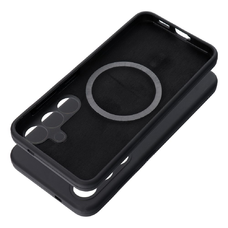 Szilikon 2mm tok Samsung S25 kompatibilis MagSafe fekete