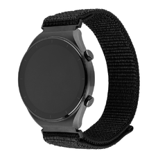  Állítható - Nylon Sportos Szíj 20mm - Samsung Galaxy Watch 4/5/Active 2, Huawei Watch GT 3 (42mm)/GT 3 Pro (43mm) - Fekete