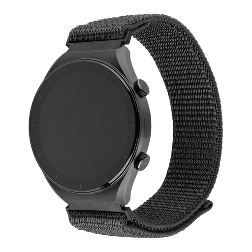  Rögzített - Nylon Sportos Szíj 20 mm - Samsung Galaxy Watch 4/5/Active 2, Huawei Watch GT 3 (42mm)/GT 3 Pro (43mm) - Sötét Szürke