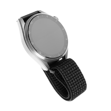  Fix - Nylon Szíj 20mm - Samsung Galaxy Watch 4/5/Active 2, Huawei Watch GT 3 (42mm)/GT 3 Pro (43mm) - Fényvisszaverő Fekete
