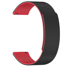  Techsuit - Óraszíj 20mm (W074) - Samsung Galaxy Watch4/5/Active 2, Huawei Watch GT 3 (42mm)/GT 3 Pro (43mm) - Fekete / Piros
