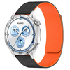  Techsuit - Óraszíj 20mm (W074) - Samsung Galaxy Watch4/5/Active 2, Huawei Watch GT 3 (42mm)/GT 3 Pro (43mm) - Fekete/Narancs - 0. kép