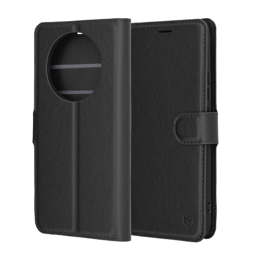 Techsuit - Bőrtok - Realme 14 Pro+ - Fekete tok Techsuit - Bőrtok - Realme 14 Pro+ - Fekete tok
