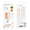 Borofone Cable BX119 New - Type C to Type C - PD 60W 1 méter fehér - 2. kép