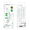 Borofone Kábel BX119 New - USB to Lightning - 2,4A 1 méter fehér - 2. kép