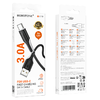 Borofone Cable BX119 New - USB to Type C - 3A 1 méter fekete, - 3. kép