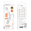 Borofone Cable BX119 New - USB to Type C - 3A 1 méter fehér - 2. kép