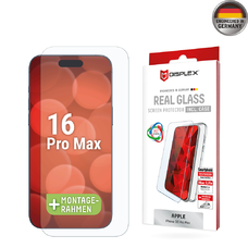  Displex - Prémium [Csomag] Valódi Üveg + Tok - iPhone 16 Pro Max - Átlátszó üvegfólia
