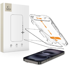 Tech-protect Quick Set+ 2-pack iPhone 15 / 16 Fekete üvegfólia