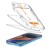 Edzett üveg Tech-protect Quick Set+ 2-pack iPhone 13 / 13 Pro / 14 / 16e Fekete üvegfólia - 0. kép