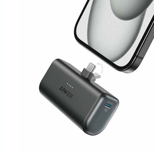  Anker - Power Bank Nano (A1653H11) - USB-C csatlakozó, 5000mAh, 22.5W - Fekete