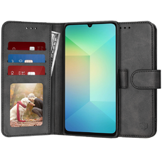  Techsuit - Napló könyv - Samsung Galaxy A06 - Fekete tok