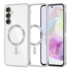 Techsuit - Luxus Kristály MagSafe - Samsung Galaxy A35 5G - Ezüst tok