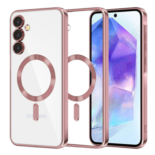 Techsuit - Luxus Kristály MagSafe - Samsung Galaxy A55 5G - Rózsaszín tok Techsuit - Luxus Kristály MagSafe - Samsung Galaxy A55 5G - Rózsaszín tok