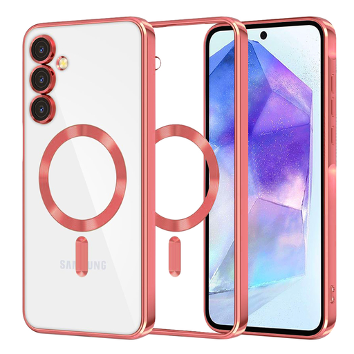 Techsuit - Luxus Kristály MagSafe - Samsung Galaxy A55 5G - Piros tok Techsuit - Luxus Kristály MagSafe - Samsung Galaxy A55 5G - Piros tok