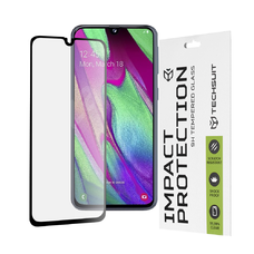  Techsuit - 111D Teljes Borítású / Teljes Ragasztású Üveg - Samsung Galaxy A40 - Fekete üvegfólia