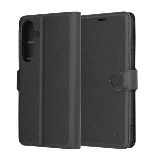 Techsuit - Bőr Foliótok - Samsung Galaxy S25 Plus - Fekete tok Techsuit - Bőr Foliótok - Samsung Galaxy S25 Plus - Fekete tok