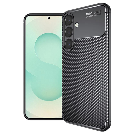  Techsuit - Karbonszálas - Samsung Galaxy S25 Plus - Fekete tok