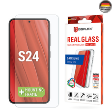  Displex - Prémium [Csomag] Valódi Üveg + Tok - Samsung Galaxy S24 - Átlátszó üvegfólia