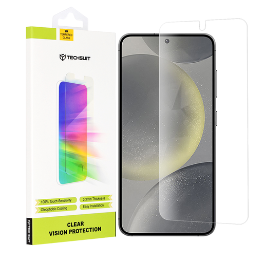 Techsuit - Kristálytiszta Üveg - Samsung Galaxy S24 - Átlátszó üvegfólia Techsuit - Kristálytiszta Üveg - Samsung Galaxy S24 - Átlátszó üvegfólia