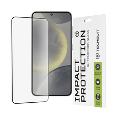  Techsuit - 111D Teljes Borítású / Teljes Ragasztó Üveg - Samsung Galaxy S24 - Fekete üvegfólia