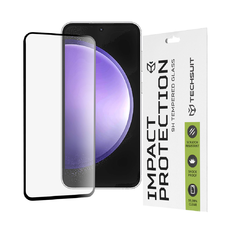  Techsuit - 111D Teljes Borítású / Teljes Ragasztású Üveg - Samsung Galaxy S23 FE - Fekete üvegfólia