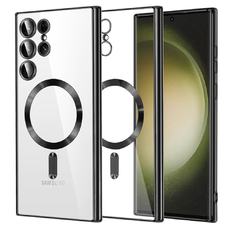  Techsuit - Luxus Kristály MagSafe - Samsung Galaxy S23 Ultra - Fekete tok
