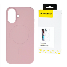 Wozinsky Silicone Case MagSafe kompatibilis tok Samsung Galaxy S24 FE - rózsaszín