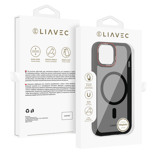 Liavec Hybrid Smoke Magsafe tok iPhone 15 tok Liavec Hybrid Smoke Magsafe tok iPhone 15 tok