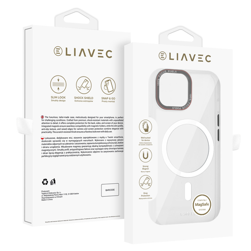 Liavec Hybrid Magsafe Clear iPhone 15 tok Liavec Hybrid Magsafe Clear iPhone 15 tok