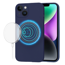  Techsuit - SoftFlex MagSafe - iPhone 14 - Tengerészkék tok