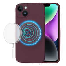  Techsuit - SoftFlex MagSafe - iPhone 14 - Szilva Piros tok