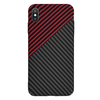  Techsuit - Karbonszálas borítás - iPhone X / iPhone XS - Vörös Vortex tok - 1. kép