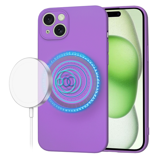 Techsuit - SoftFlex MagSafe - iPhone 15 Plus - Lila tok Techsuit - SoftFlex MagSafe - iPhone 15 Plus - Lila tok