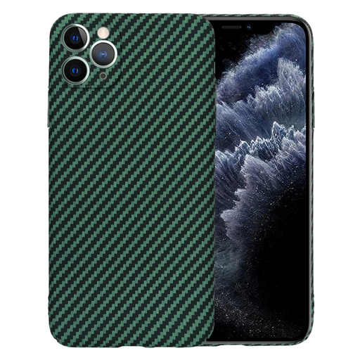 Techsuit - Karbonit Szálas Borító - iPhone 11 Pro Max - Zöld tok Techsuit - Karbonit Szálas Borító - iPhone 11 Pro Max - Zöld tok