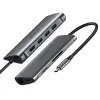 Ugreen USB Type-C HUB 3x USB 3.0 / SD és micro SD kártyaolvasó / RJ45 1000Mbps hálózati adapter / HDMI szürke (50538) - 0. kép