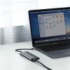 Ugreen USB Type-C HUB 3x USB 3.0 / SD és micro SD kártyaolvasó / RJ45 1000Mbps hálózati adapter / HDMI szürke (50538) - 2. kép