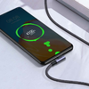 Ugreen Elbow Nylon harisnyázott USB Type C - USB Type C kábel döntött fejjel 1m 5A PD 100W fekete (US335 70696) - 1. kép