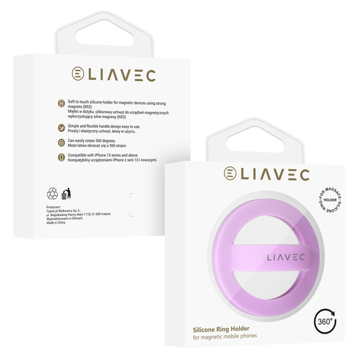 Liavec Ring gyűrű Magsafe világos