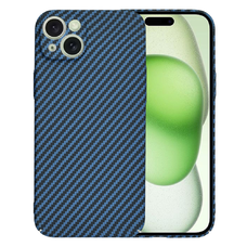  Techsuit - Karbonit Szálhéj - iPhone 15 Plus - Ciánkék tok