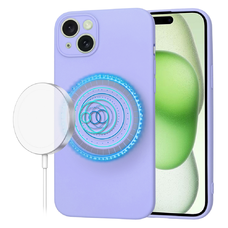  Techsuit - SoftFlex MagSafe - iPhone 15 Plus - Világoslila tok