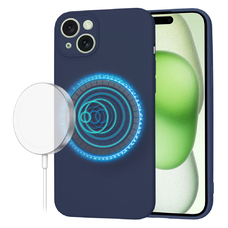  Techsuit - SoftFlex MagSafe - iPhone 15 Plus - Sötétkék tok